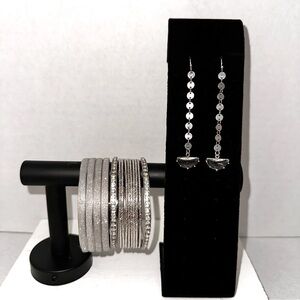 Silver Bracelet/Earring set